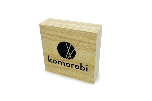 Wooden logo block